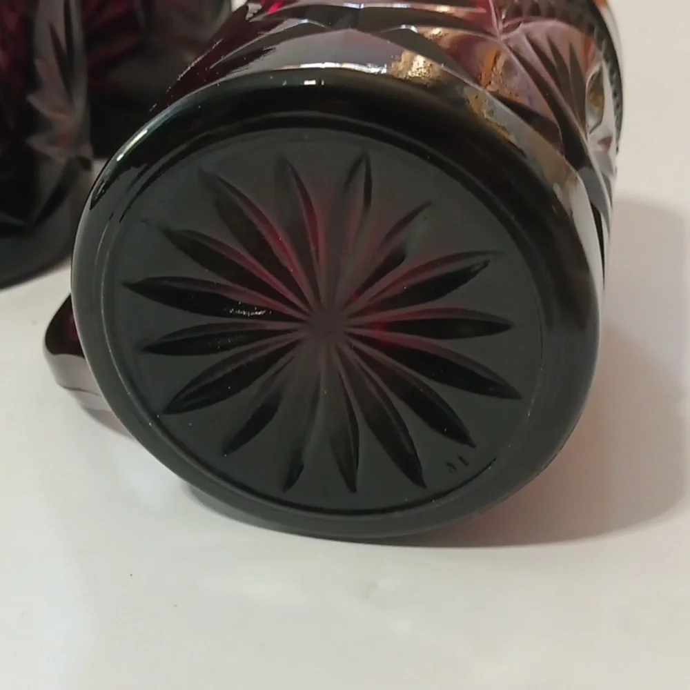 Luminarc Ruby Red Cristal D'Arques Durand Mugs Set Of 3 Ruby Red